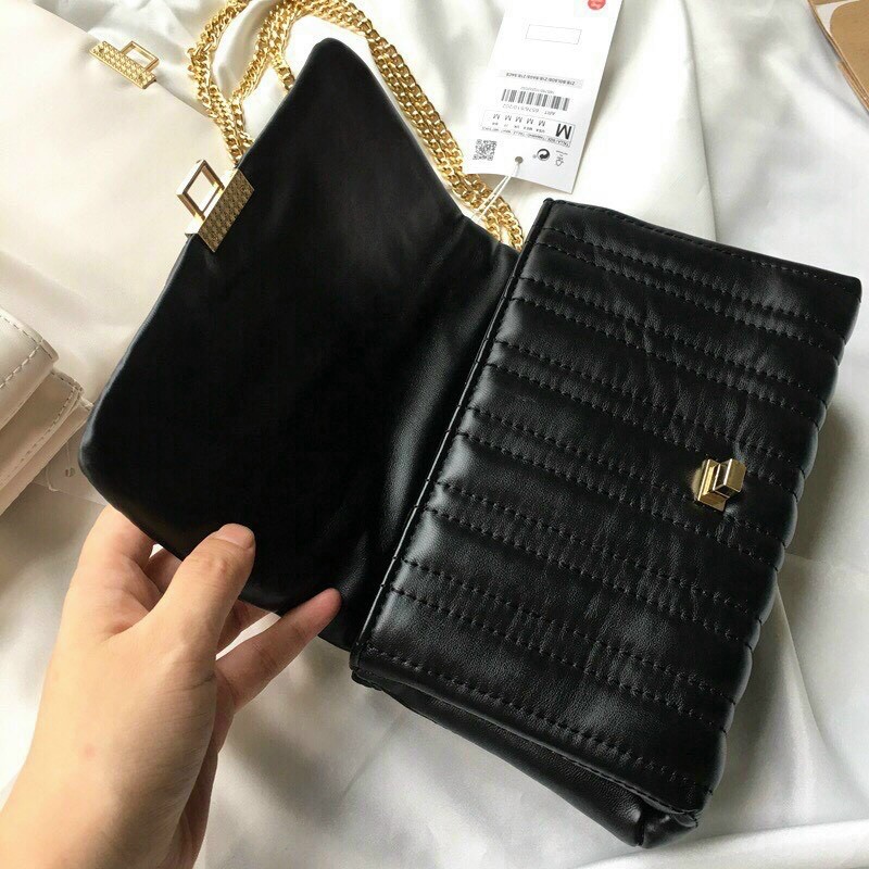 TÚI ZARA CHẦN SỌC SIZE TRUNG