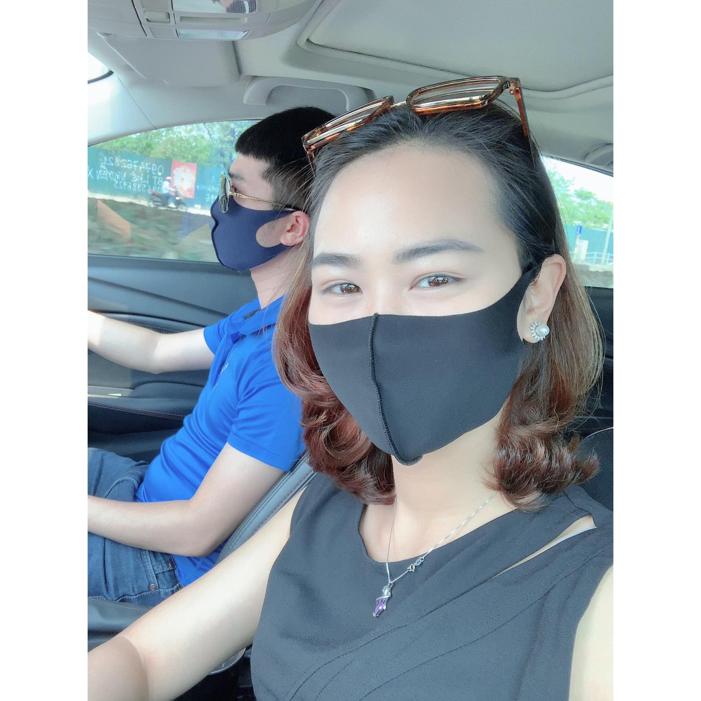 ⚡GIÁ 90K SALE 19K 10 CÁI ⚡ KHẨU TRANG VẢI UMI HÀN 2 MÀU TRẮNG ĐEN.