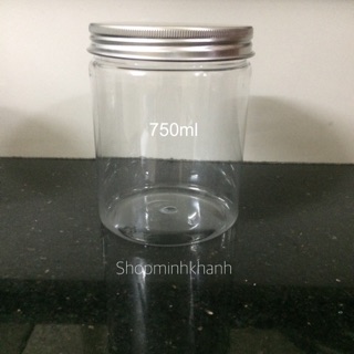 Hũ nhựa nắp nhôm bạc 750ml