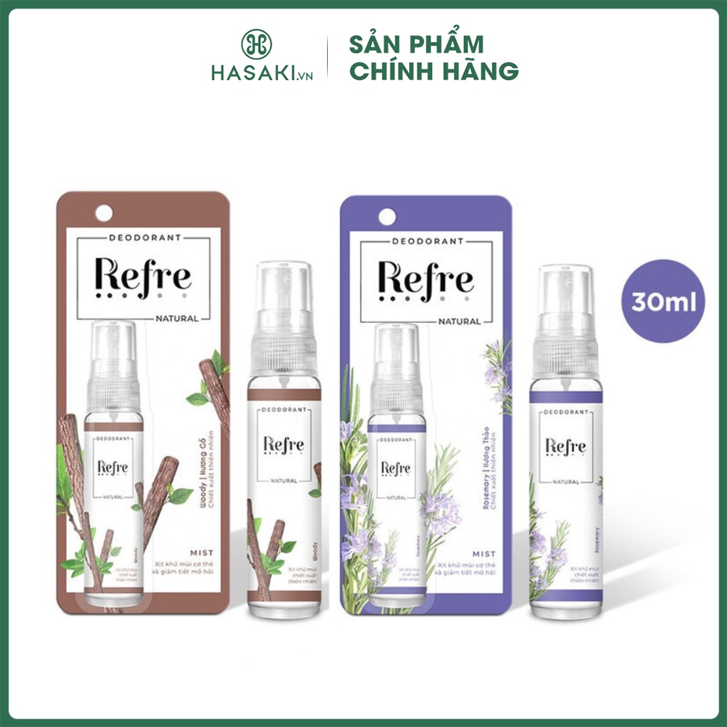 Xịt Khử Mùi Refre Natural 30ml Hasaki Sản phẩm chính hãng