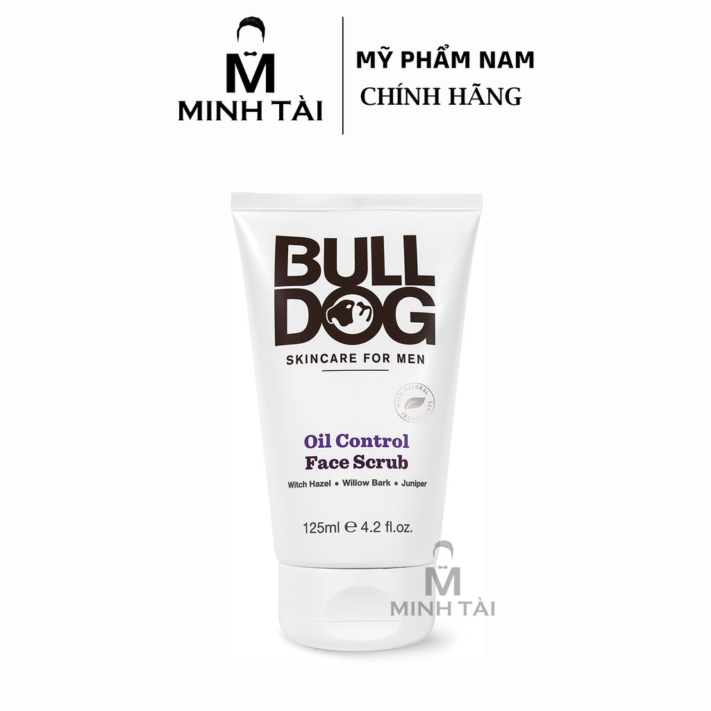 Tẩy Tế Bào Chết Da Mặt Cho Nam BULLDOG Oil Control Face Scrub - 125ml - Hàng Chính Hãng