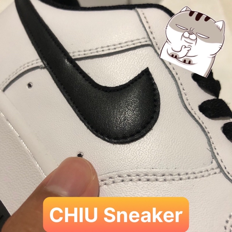 Giày thể thao nam nữ tăng chiều cao air force 1 trắng đen giày Sneaker nam nữ AF1 Full trắng vệt đen
