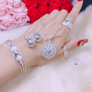 Bộ trang sức bạc ý nữ siêu VIP