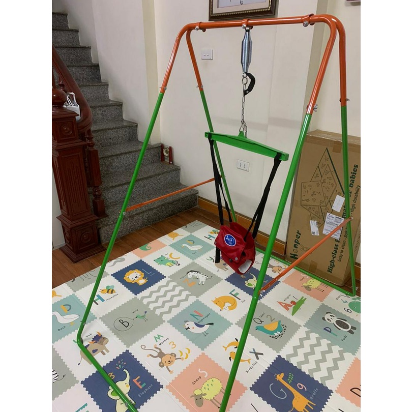 Xích đu nhún nhảy JUMPER KIDS - Combo Khung Xích Đu KG102 Cao Cấp/ khung truyền thống KG101 + Ghế Xích Đu+ Đai Nhún Nhảy