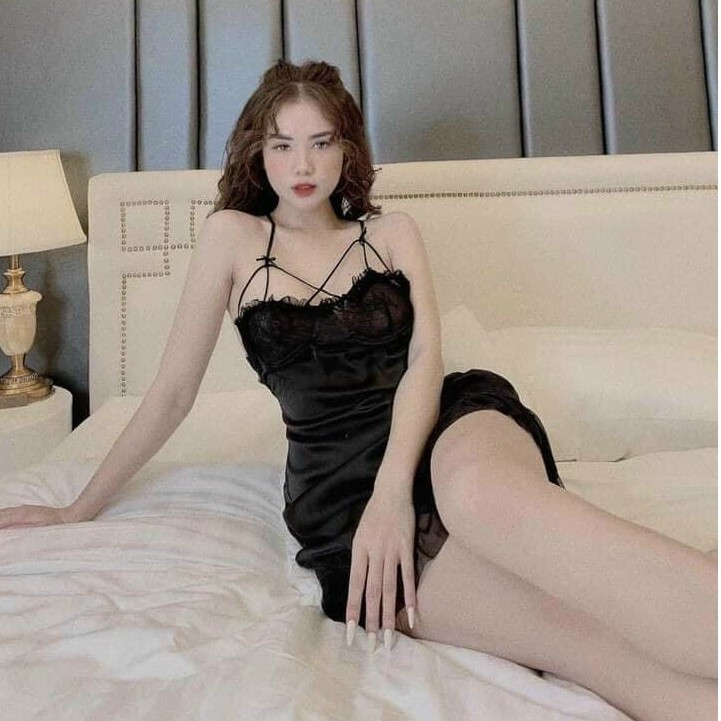 [Hàng cao cấp]Váy ngủ ren lụa cao cấp, váy 2 dây lụa sexy hở lưng phối ren đẹp | BigBuy360 - bigbuy360.vn