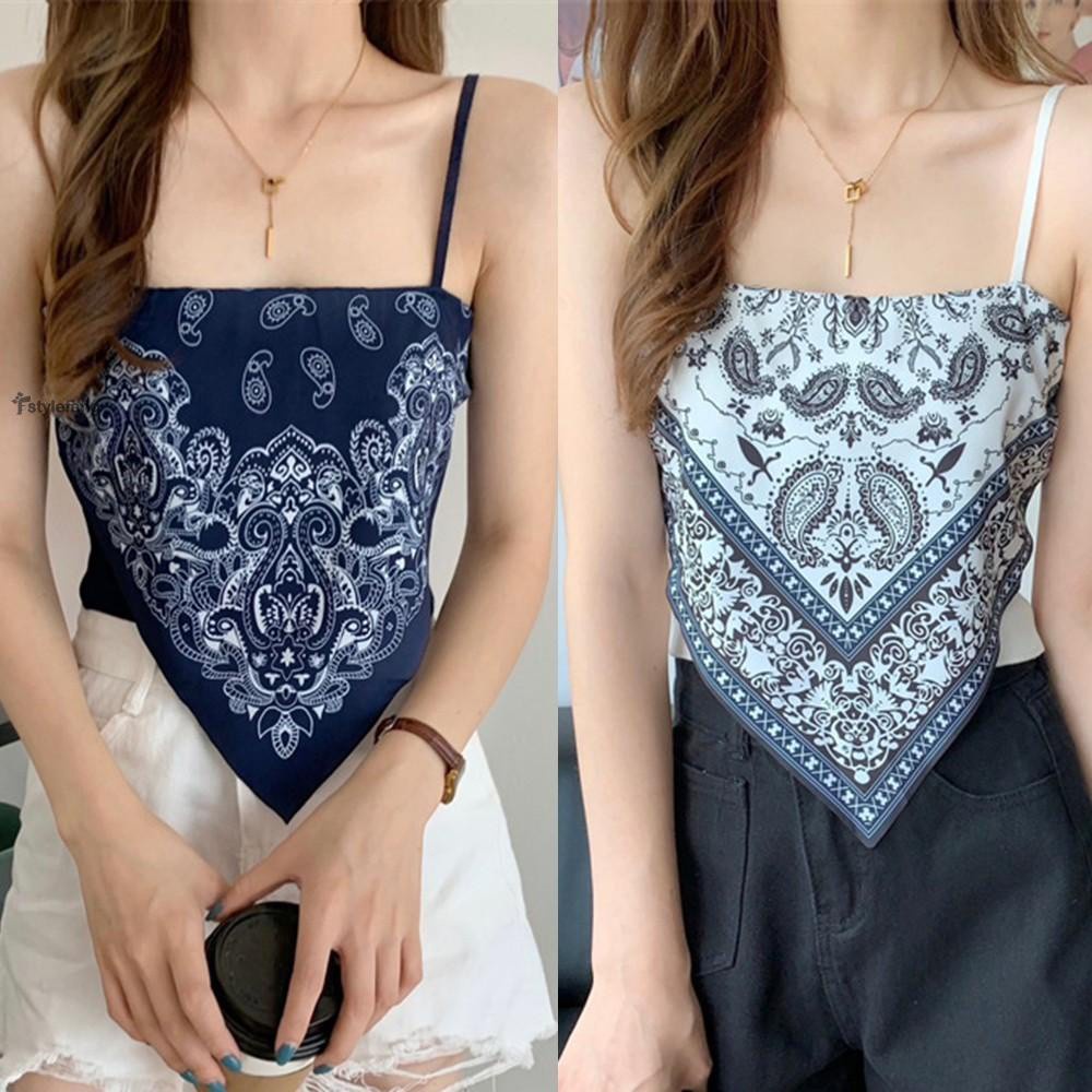 Áo Crop Top Hai Dây Bằng Vải Satin Thời Trang Dành Cho Nữ | BigBuy360 - bigbuy360.vn