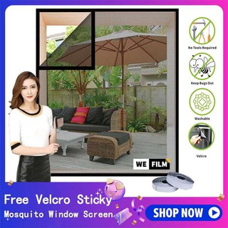 Mosquito Net Self-Adhesive Anti-mosquito Insect Lace Fiberglass Mesh with Zipper Velcro Stick Window Net Suitable for Prevent dengue fever