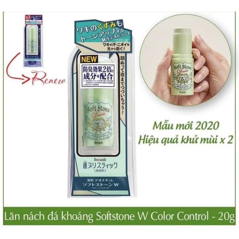 Lăn nách đá khoáng Soft Stone nội địa Nhật 20g