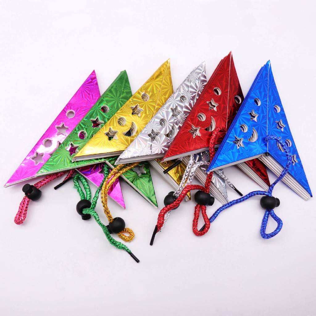 Phụ kiện hình ngôi sao bằng giấy 30cm gắn trang trí cây thông Noel DIY