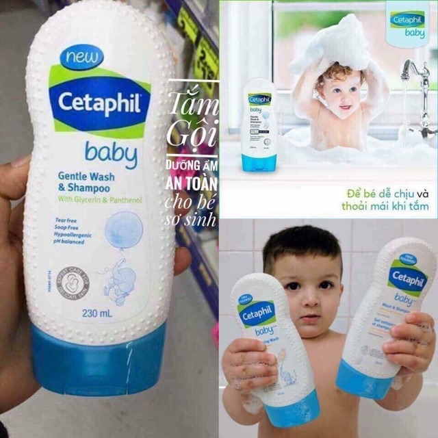 Sữa tắm gội toàn thân Cetaphin baby 230ml - Úc