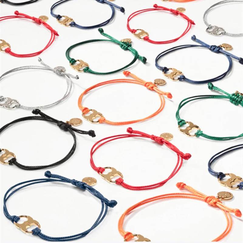 Vòng Tay Dây Sáp Nhiều Màu Sắc Mạ Đồng 18k Phong Cách Hàn Quốc