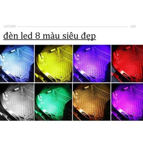 Đèn Led Gầm Ghế Ô Tô 4 Dải Mỗi Dải 12 LED Nhấp Nháy Theo Nhạc