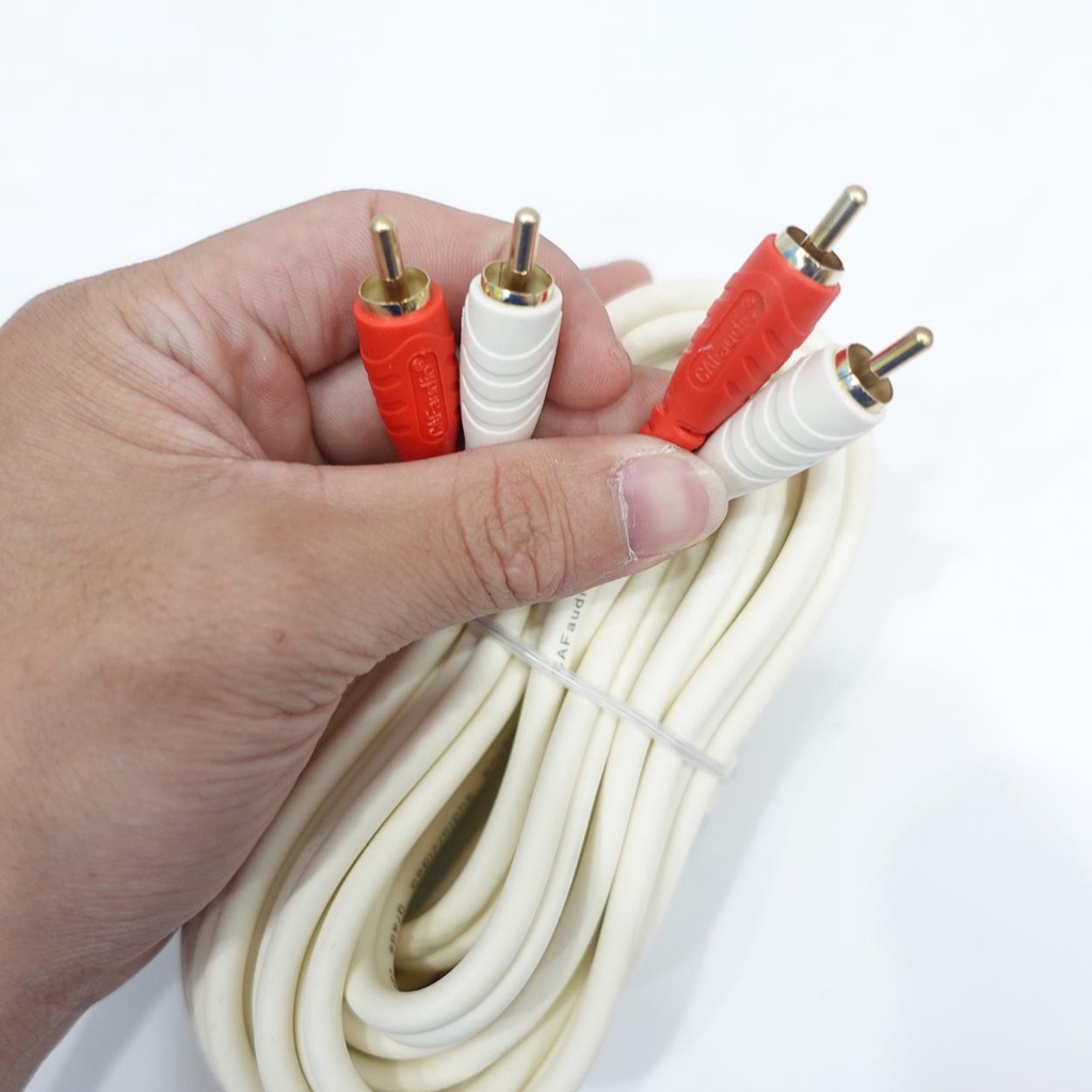 Dây loa AV 2 ra 2 chuẩn xịn, Cáp loa 4 đầu AV hoa sen dài 0.8m 1.8M 3M 5M Cao cấp lõi đồng
