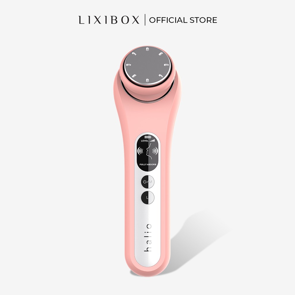 Máy Đẩy Tinh Chất Dưỡng Trắng Nóng Lạnh Halio Ion Hot &amp; Cool Beauty Device Màu hồng