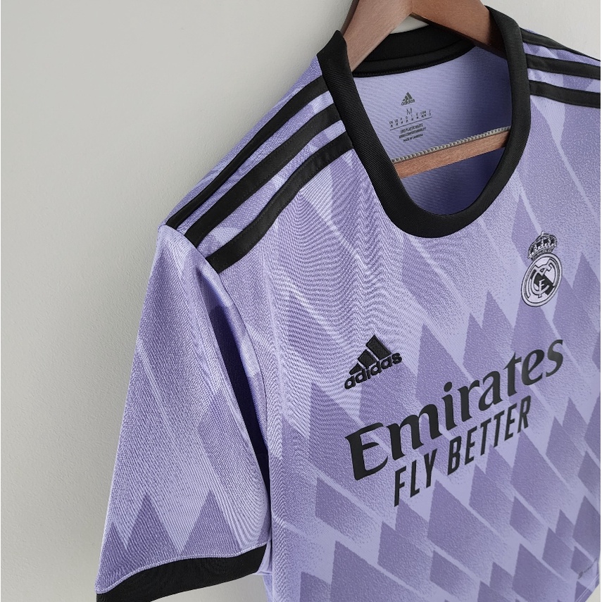 Áo Thun Đá Banh Màu Tím Cho Nam In Hình VINI JR Away 2022-23