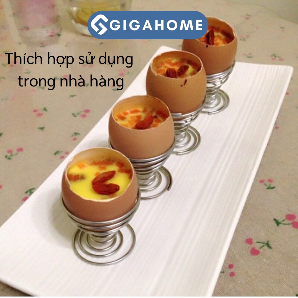 Cốc Đựng Trứng Kiểu Xoắn Ốc GIGAHOME Bằng Kim Loại Tiện Dụng 5189
