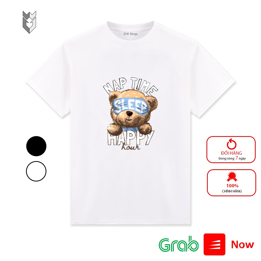【FREE SHIP】Áo Thun nam nữ unisex Sleeping Bear, áo thun ngắn tay cổ tròn cực đẹp - GW Shop | BigBuy360 - bigbuy360.vn