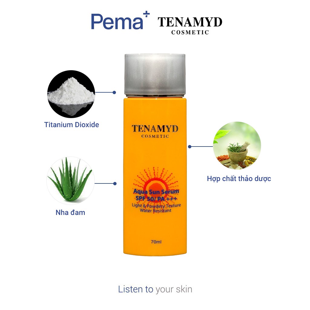 Kem Chống Nắng Tenamid 70ml Sun Serum SPF 50/ PA+++ Dành Cho Da Nhạy Cảm, Da Dầu Mụn - BS Nguyễn Đình Trung