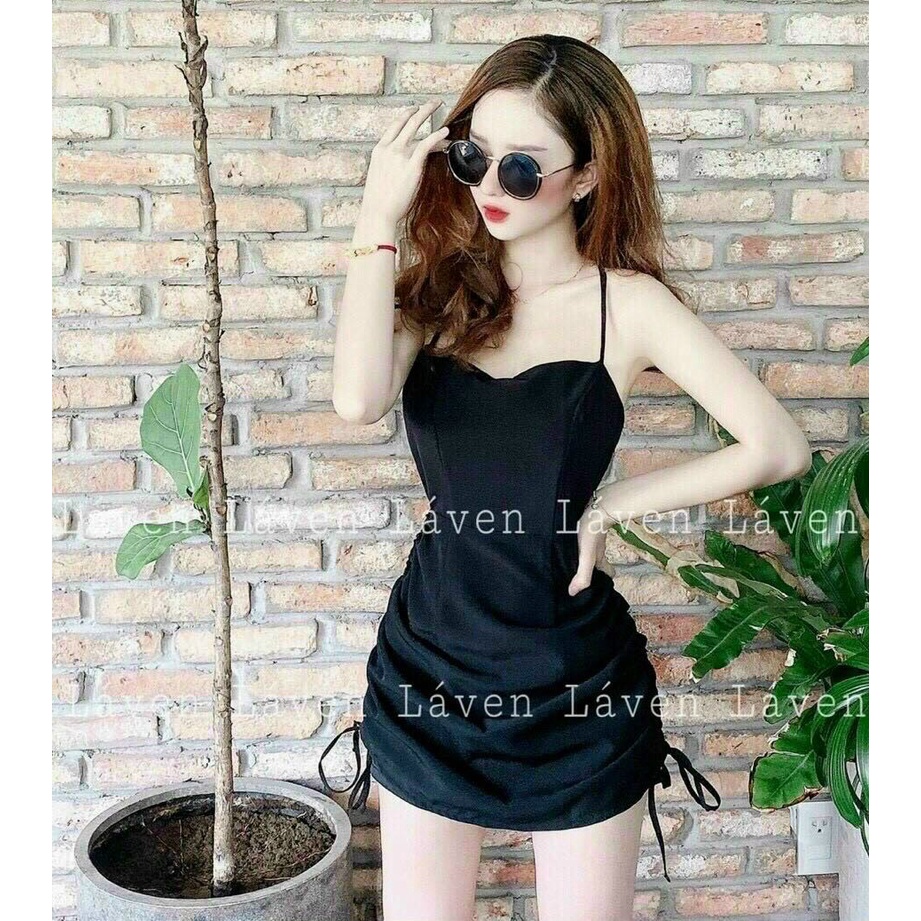 Đầm rút dây cá tính xinh xinh  fashionzero - 60058