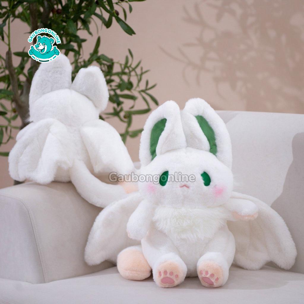 Gấu Bông Thỏ Dơi Trắng Dễ Thương, Thú Nhồi Bông Dơi Cánh Dài Dễ Thương Dành Cho Bé, Gấu Bông Online Cao Cấp