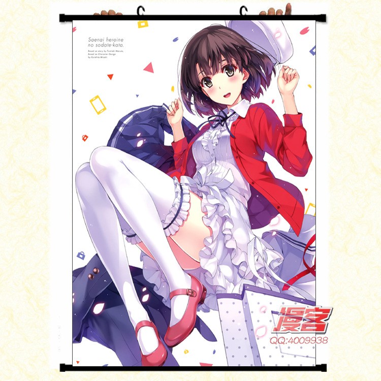 Poster vải anime Megumi 40x60 - Saenai heroine - tranh vải