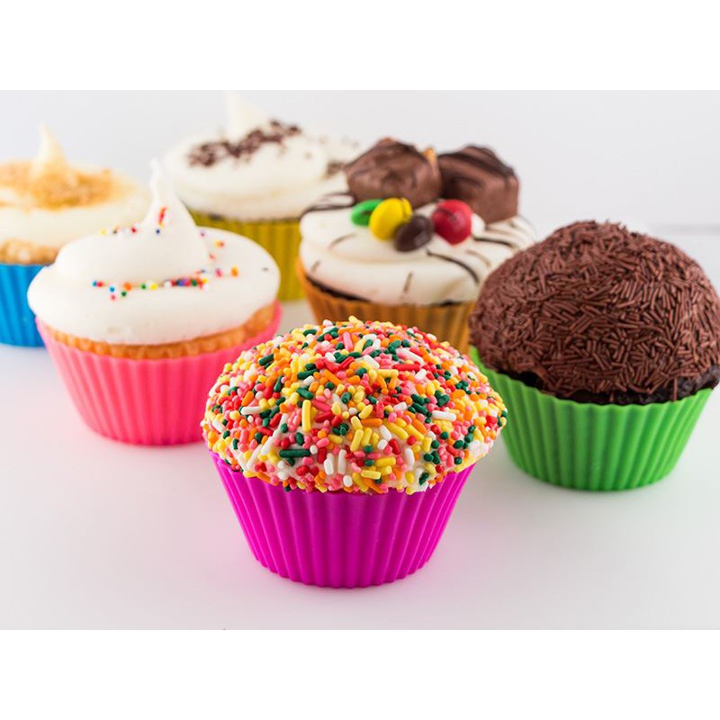 KHUÔN LÀM BÁNH MINI CUPCAKE SILICON CHỊU NHIỆT TỐT