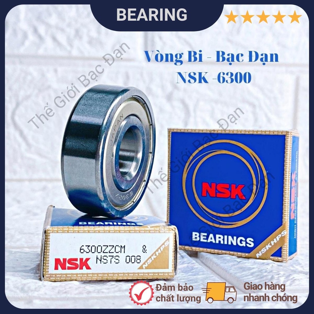 Vòng bi bạc đạn NSK 6300 ZZCM - hàng đẹp - chất lượng cao - Thế Giới Bạc Đạn