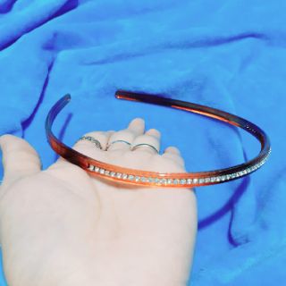 Bờm cài tóc đính hạt siêu xinh (đen/nâu)