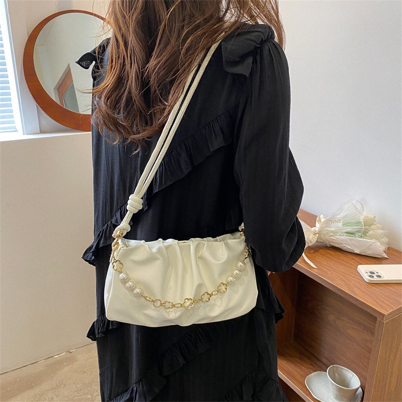 Túi xách JASMIN NOIR bằng da PU hình đám mây thời trang cho nữ