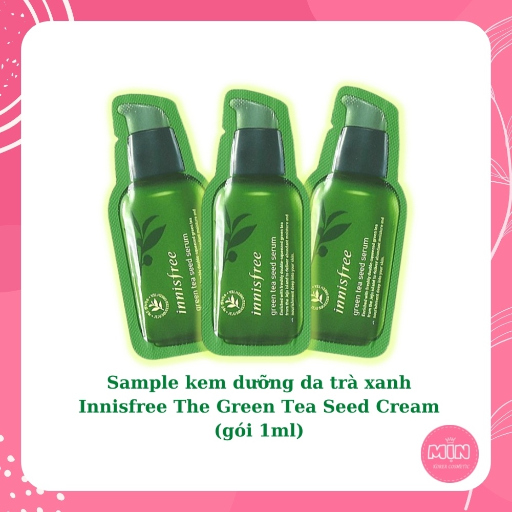 Sample kem dưỡng da trà xanh Innisfree The Green Tea Seed Cream