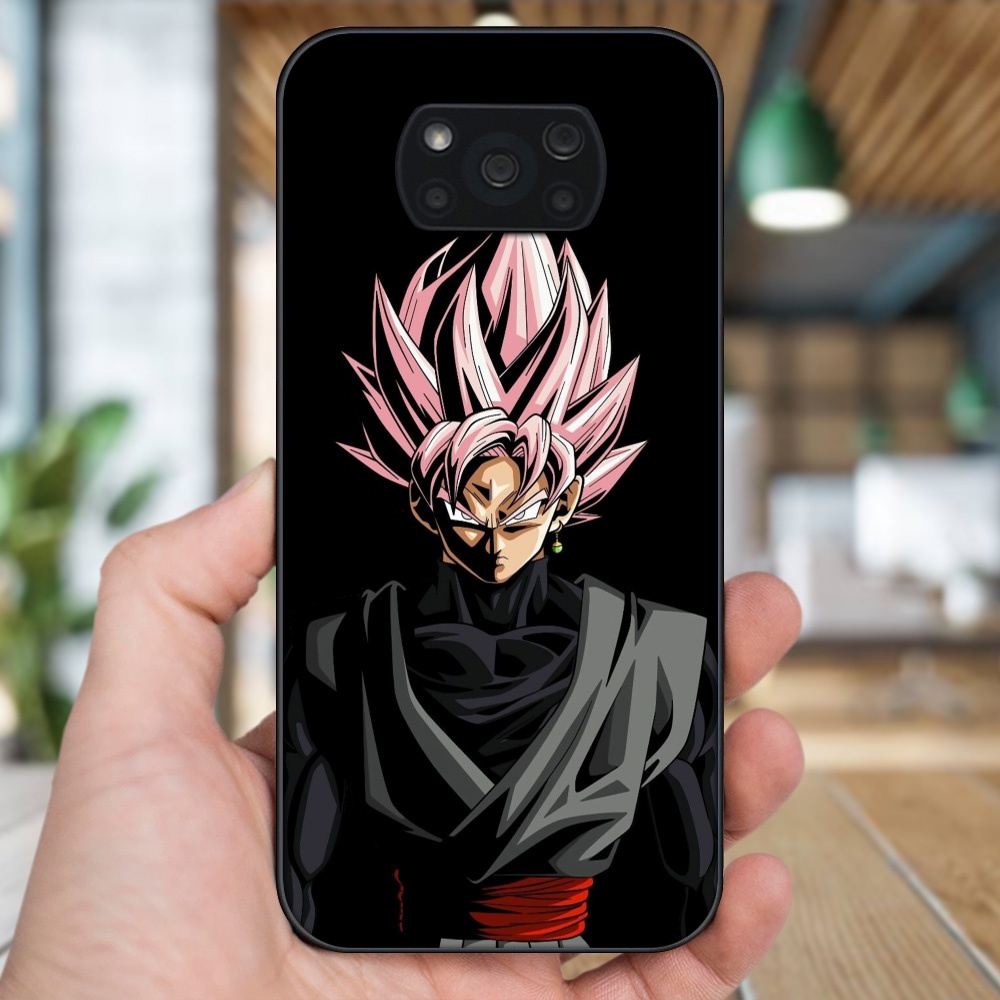 Ốp lưng Xiaomi Poco X3, Poco X3 Pro, Poco X3 NFC viền đen in hình Goku Dragon Ball