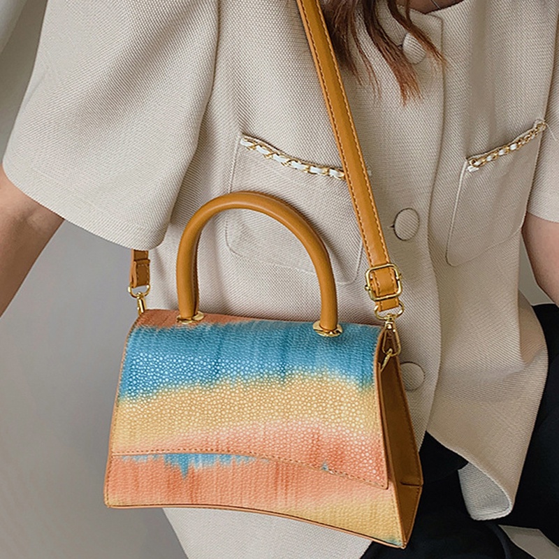 Túi đeo chéo IELGY màu nhuộm đơn giản thời trang cho nữ