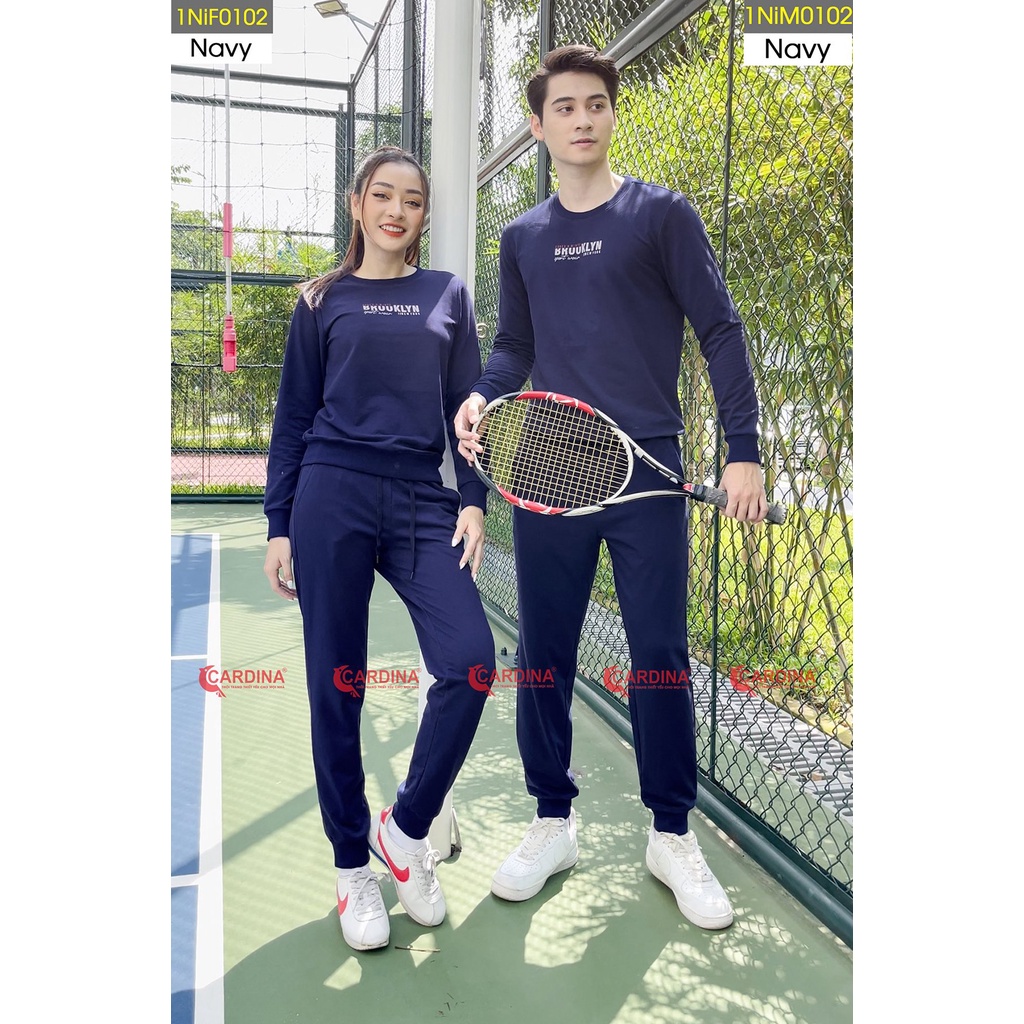 Bộ nỉ nam CARDINA chất cotton da cá cao cấp dáng thể thao khỏe khoắn năng động 1NiM01.