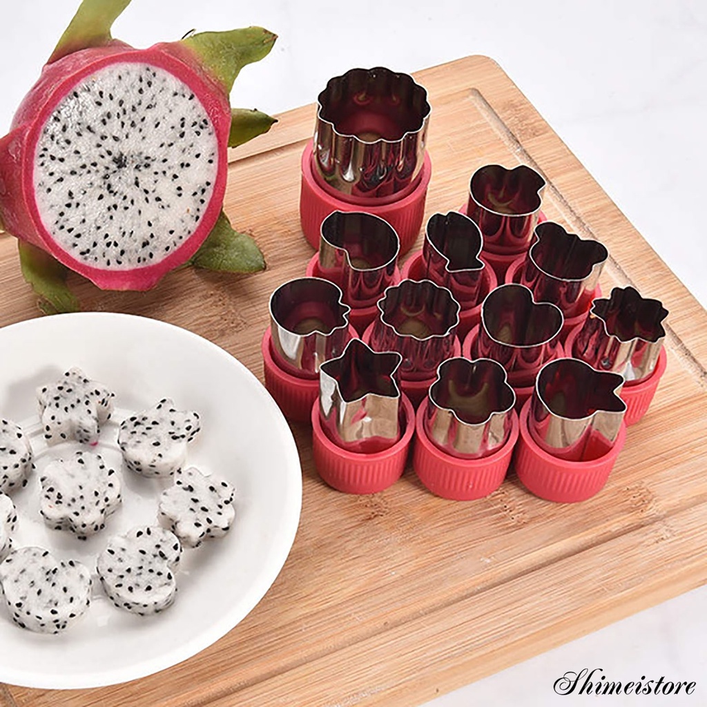 Set 12 Khuôn Cắt Bánh / Hoa Quả Đa Năng Tiện Dụng Chất Lượng Cao