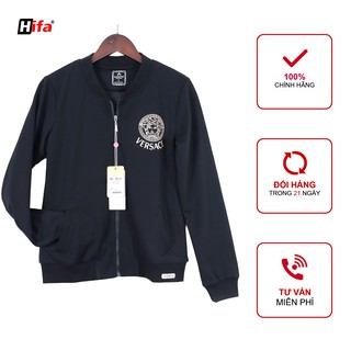 Áo khoác bomber/ Áo khoác nữ dài tay thêu chữ cao cấp HIFA A835
