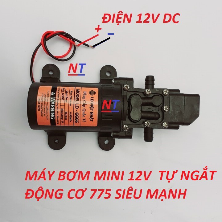 máy bơm tăng áp mini 12v - máy bơm phun sương 12v