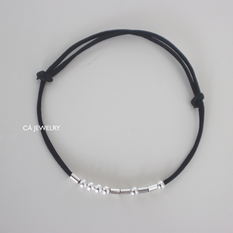 Vòng tay nam nữ lắc taynam nữ unisex bạc ta mã morse mix kí tự theo yêu cầu Cá jewelry LTB140 | BigBuy360 - bigbuy360.vn