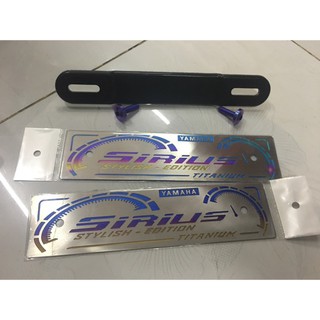 Bảng tên titan + 2 ốc titan+ bass nhựa cho Sirius Tân Thành
