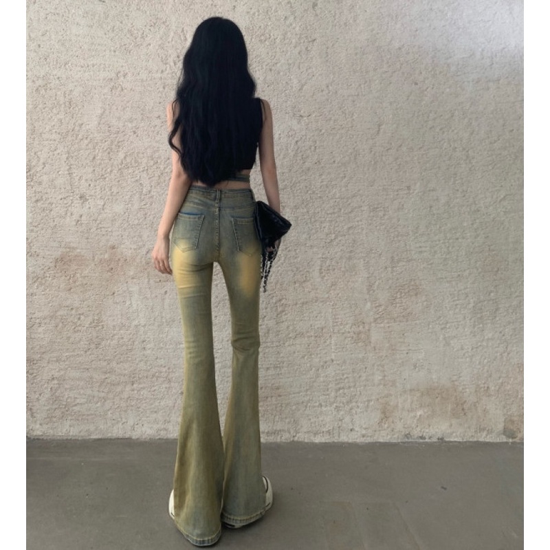 Quần Jeans Nữ Lưng Cao Ống Đứng Thời Trang