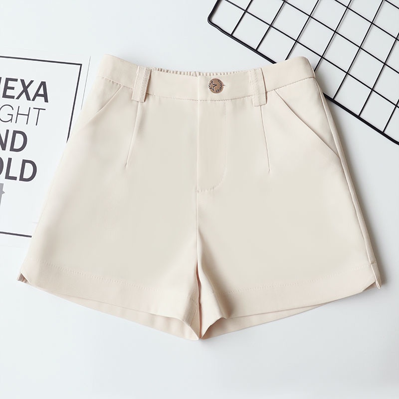 Summer new shorts women's high waist A- line wide-leg pants spring wear all-match elastic waist loose casual suit pants