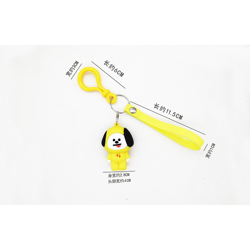 VG Mặt dây chuyền túi BTS Ejiao Keychain BT21 JinNone