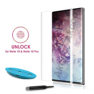 Kính cường lực Full keo UV Galaxy Note 10/ Note 10 Plus/ Note 10 Pro Full màn hình ( Trong suốt )