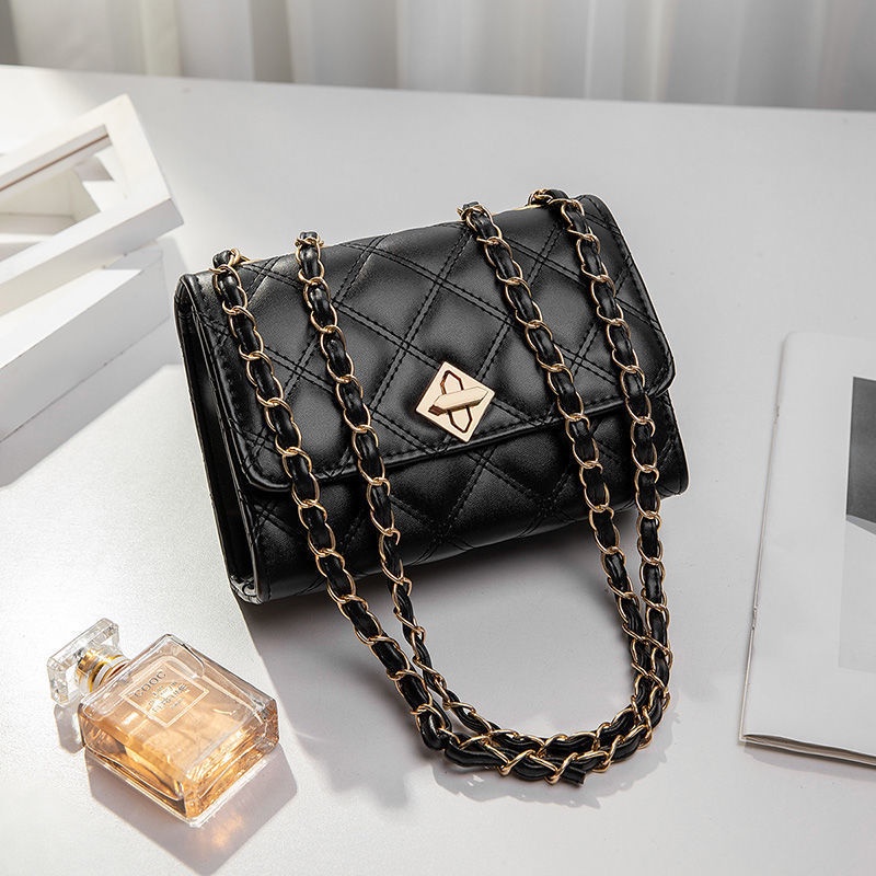 Túi Xách Nữ Túi Xách Da PU Phối Dây Xích Đeo Vai Sành Điệu Hợp Thời Trang Cho Nữ