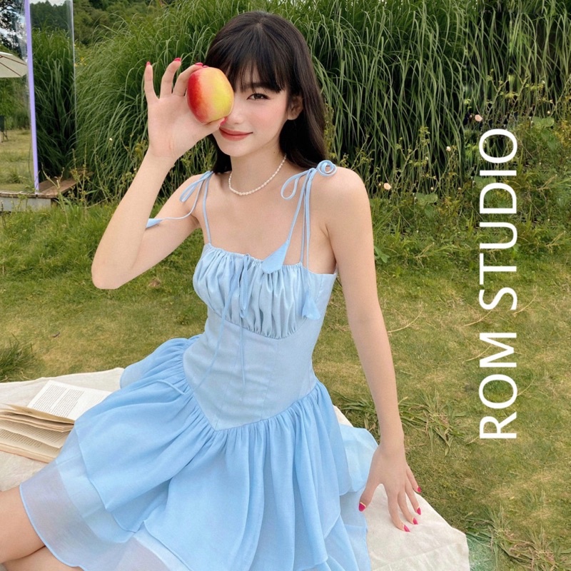 Đầm xoè dây 2 tầng uri dress