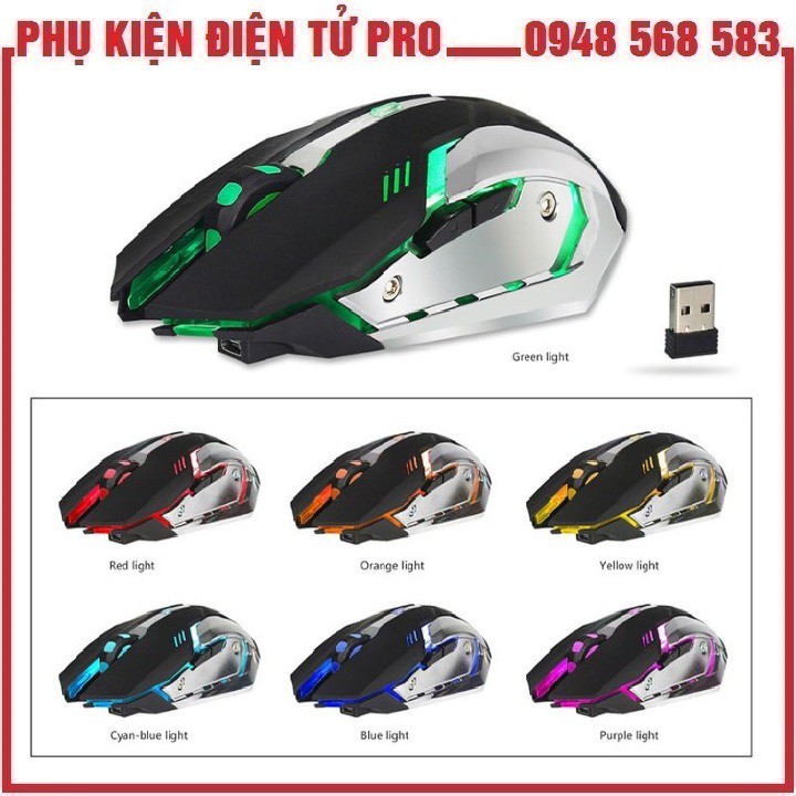 CHUỘT KHÔNG DÂY GAME THỦ 2.4GHZ GAMING ZERODATE X70