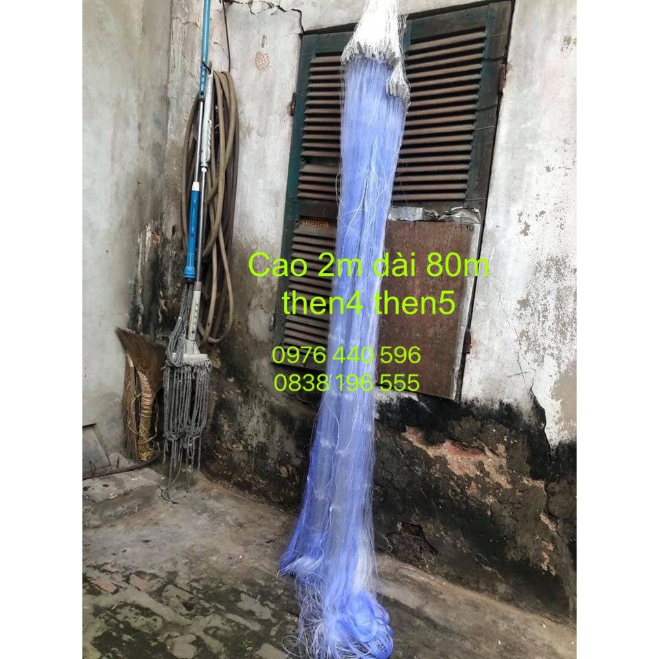 Lưới Đánh Cá | Lưới Thả Cá 3 Màn  Cao 2m dài 80m Then 3 Then 4 Then 5