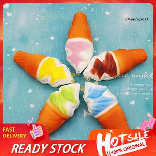 Đồ chơi squishy giảm căng thẳng hình kem ốc quế dễ thương cho bé 10cm