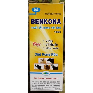 BENKONA thuốc sát trùng ,diệt rong rêu - 100ml