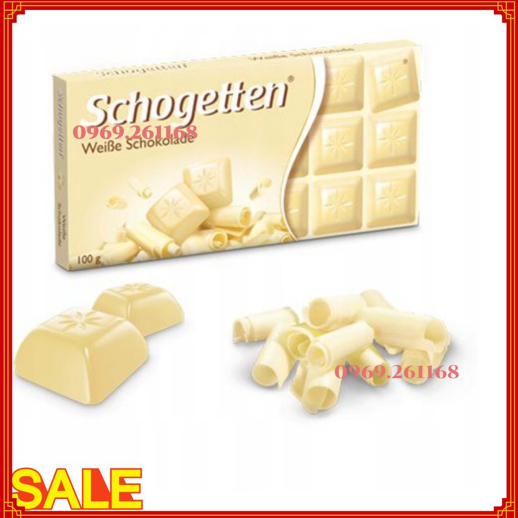 [Chính hãng] Chocolate Schogetten Weibe Schokolade vị White Choco 100gr