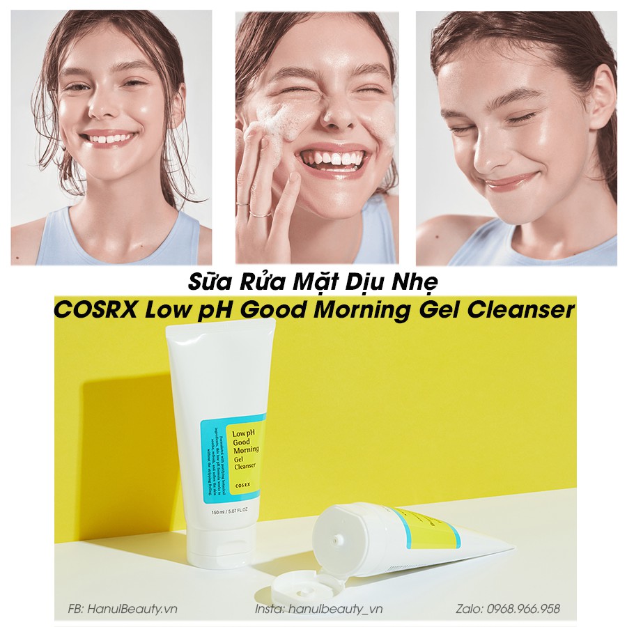 Sữa Rửa Mặt Dạng Gel Cosrx Low PH Good Morning Gel Cleanser trong suốt 150ml